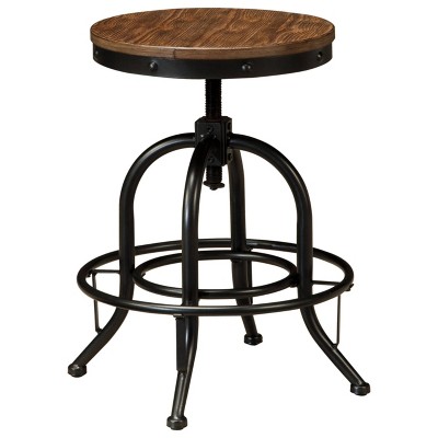 Set of 2 Pinnadel Swivel Adjustable Barstool Brown - Signature Design by Ashley