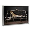 Stupell Industries Cheetah Sprawled on Couch Black Floater Framed Canvas Wall Art - 3 of 4