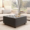 NicBex Mid-Century Square Lift Top Coffee Table with Storage Doors,Large Studded Ottoman,Living Room Furniture - 2 of 4