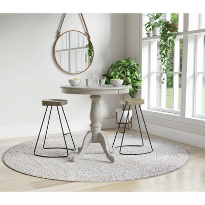 Fairview 30" Natural Driftwood Round Pedestal Bar Table