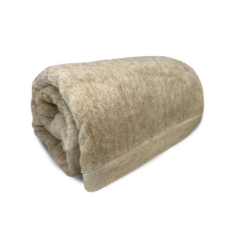 Melange Viscose from Bamboo Cotton Bath Sheet Sand - BedVoyage, 1 of 10
