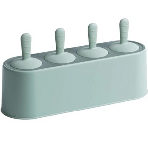 Aoibox Popsicle Mold Set 4 Pieces Homemade Silicone Popsicle Maker Easy Release Ice Cream Molds Reusable DIY Pop Molds (Green, IcyClassic Pops) - 1 of 4