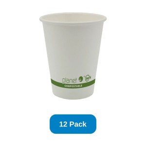 Planet+ 8 oz Compostable Hot Cup PLA Lined SFI Paper - Pack of 12 - 1 of 3