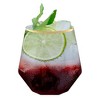 Smarty Had A Party 12 oz. Clear w/ Gold Rim Hexagonal Plastic Wine Goblets - 64 pcs - 2 of 4