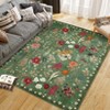 Boho Entryway Rug  Small Rug Hot Pink White Colorful Color Floral Door Mat Indoor Entrance Non-Slip Soft Oriental Vintage Carpet Kitchen Entryway - 2 of 4