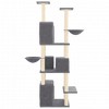 vidaXL Cat Tree Dark grey Engineered wood, plush, sisal 70.9 in Durable - 4 of 4