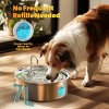 Oneisall PWF-002-B Extended 7L Stainless Steel Pet Automatic Water Fountain - Quiet, Triple Filtration & Water Level (w/11 Filters) - 3 of 4