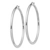 Black Bow Jewelry 3mm Sterling Silver, Extra Large Round Hoop Earrings, 60mm (2 3/8 In) - 2 of 4