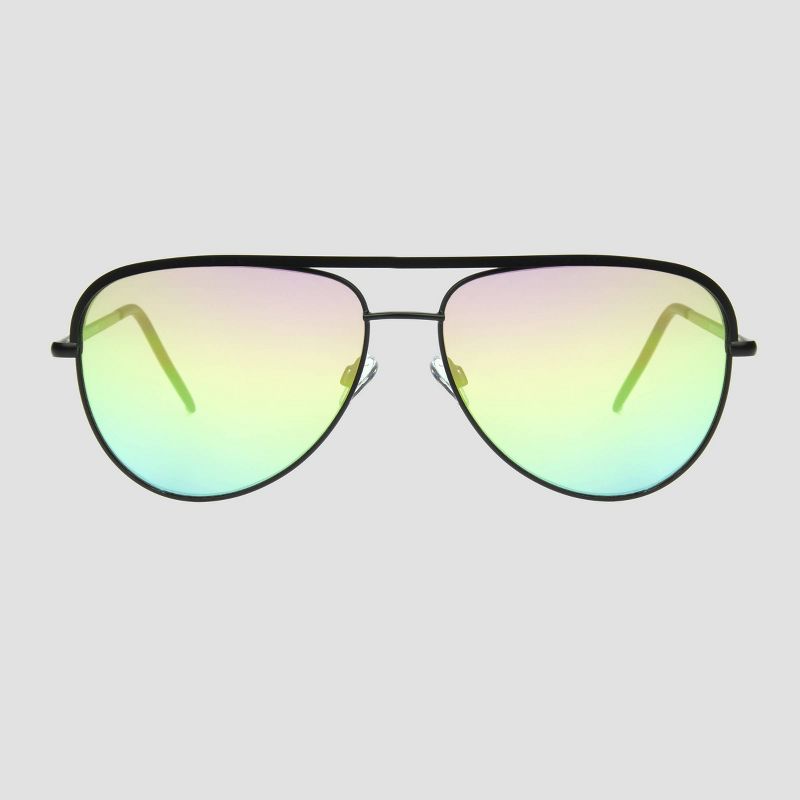 Men&#39;s Oversized Aviator Mirrored Sunglasses - Original Use&#8482; Black, 1 of 3