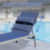 Okak 2 PCS Patio Chaise Lounge with Extra Table,Aluminum Poolside Chaise Outdoor Tanning Chair with Adjustable Backrest for Beach&Backyard - 4 of 4