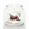 Courtside Market Santas Sleigh 12.8 oz Winter Cranberry Soy Wax Candle Glass Jar with Brushed Silver Metal Lid - 2 of 3