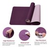 SEVOBAL Yoga Mats Exercise Yoga Mat Non Slip Dual Texture Design Comfortable Durable for Home Gym Fitness, Purple, 72.1"*24"*0.2" - 4 of 4