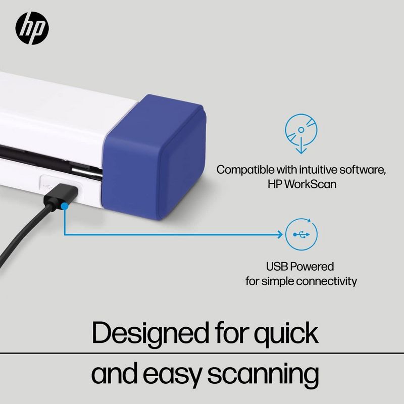 HP USB Document Scanner & Photo Scanner for 1-Sided Sheetfed Digital Scanning, 4 of 9