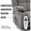 Heated Massage Nursery Glider Recliner with Cup Holder - Manual Reclinable Rocking Chair for Adults, Living Room & Bedroom - 4 of 4