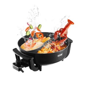 VEVOR Electric Hot Pot,1360W 5L Double-Flavor Shabu Shabu Pot with Non-Stick Divider,Glass Lid,Temp Control,for 6-10 People Family Dining & Party Time - 1 of 4
