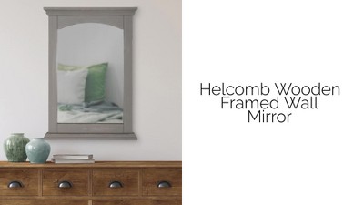 Rustic White Wood Full Length Rectangular Wall Mirror