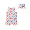 Andy & Evan  Infant  Checkered Pop Woven Romper & Hat - 2 of 4