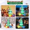 HOMDOX 5 × 4.6 × 7.7 FT Inflatable Christmas Tree Outdoor Decorations, Santa Climbing Tree Chased by Dog Built-in LED Lights with Gift Boxes Clearance - 4 of 4