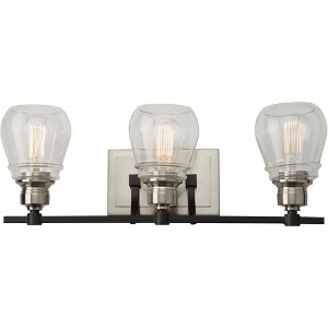 Artcraft Lighting Nelson 3 - Light Vanity in  Black/Brushed Nickel - 1 of 3