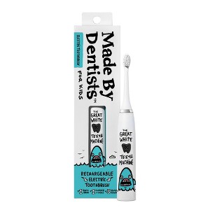 Made by Dentists Kids' Rechargeable Electric Toothbrush with 2 Replacement Toothbrush Heads and Charger - Shark - 1 of 4