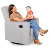Evolur Raleigh Greenguard Gold Certified Upholstered Plush Seating Glider Swivel & Recliner in Grey - 4 of 4