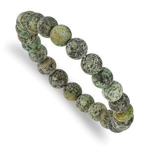 Chisel 8mm African Pine Agate Beaded Stretch Bracelet - 1 of 4
