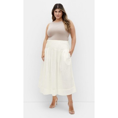 Women's Plus Size Haven Skirt - butter | CITY CHIC