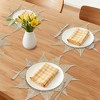 REGALWOVEN Farmhouse Placemats Set of 6 Leaf Shape Placemats for Dining Table Decor Indoor Washable Kitchen Table Mat - 2 of 4
