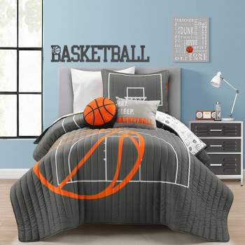 Kids' Basketball Game Reversible Oversized Quilt - Lush Décor