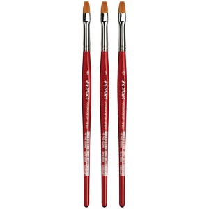 da Vinci COSMOTOP-SPIN Silkpainting Brush, Synthetic, Watercolor, Flat, Size 6, Pack of 3 - 1 of 3