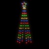 vidaXL Christmas Tree With Spike Warm White Powder-coated steel, copper, PVC - Multicolor - 6 x 2 ft - 4 of 4
