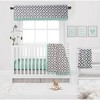 Bacati - Love Grey/Mint Throw Pillow - 4 of 4