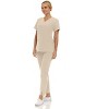 Saint Scrubs Womens 9-Pocket Medical Uniform Set- V-Neck Stretch Top with Tapered Straight Leg Pants - 3 of 4