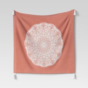 Printed Wall Tapestry Rose Medallion - Opalhouse , Pink Medallion
