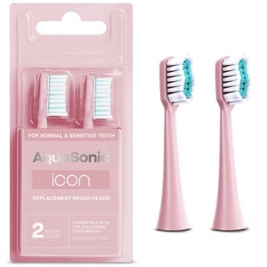 AquaSonic Icon Electric Toothbrush Replacement Brush Heads - 2 Pack - 1 of 4
