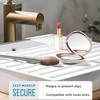 Maplefield Bathroom Foldable Cover for Sinks, Maximize Counter Space - Heat Resistant Silicone Mat, Rollout Over Sink Mat, White - 3 of 4