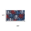 HomeRoots 16" X 30" Blue Red And White Octopus Indoor Coir Door Mat - 3 of 4
