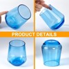 Itopfox Unbreakable Acrylic Stemless Wine Glasses Set of 6, Dishwasher Safe BPA Free Plastic Tumblers for Indoor and Outdoor Use - 3 of 4