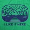 Mens I Like It Here T Shirt Funny Camping Nature Outdoors Lovers Tee For Guys - Crazy Dog Men's T Shirt - 2 of 4