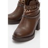 Boliva - Brown Buckled Chain Block Heel Boot (Women) | Prologue Shoes - 3 of 3