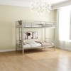 NicBex Twin Over Twin Bunk Bed with Guardrail,Metal Loft Bed with Ladder and Converts to 2 Twin Beds,Noise Reduced Bunk Beds for Bedroom,Grey Silver - image 2 of 4