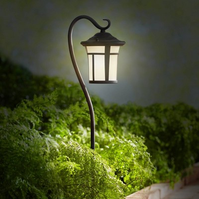 Textured Black Aluminum LED Pathway Lights Set of 2