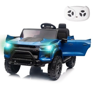 Jojoka Electric Ride on Pickup Truck for Kids, 2 Seater 24V Dual Drive Vehicle w/Remote, MP4, Bluetooth, Spring Suspension - 1 of 4
