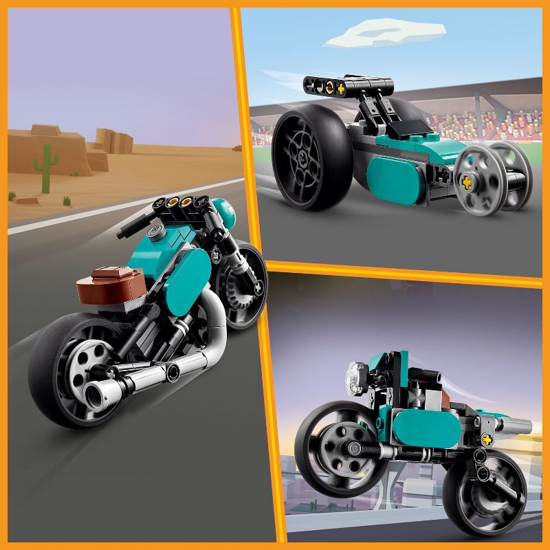 LEGO Creator 3 in 1 Vintage Motorcycle Building Toys 31135, 4 of 8