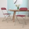 Emma and Oliver Set of 2 Stackable Folding Plastic Chairs - 650 LB Weight Capacity - 2 of 4