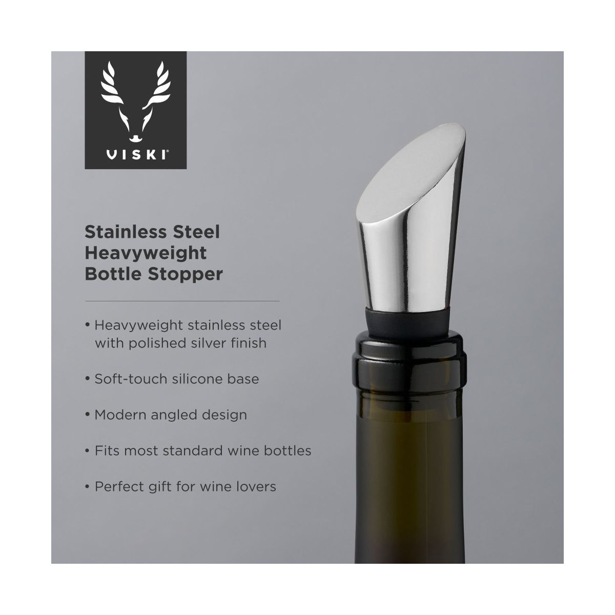 Viski Heavyweight Wine Bottle Stopper - thumbnail 10
