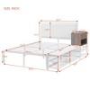 ALEXOUN Metal Platform Bed with Two-Tier Storage Shelves and Wooden Storage Cabinet,Easy Assembly,for Bedrooms, Apartments - 3 of 4
