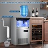 SOZT Professional Ice Making Machine - 140 lb Daily Output, Full Cube Production, 35 lb Storage, Black - 3 of 4