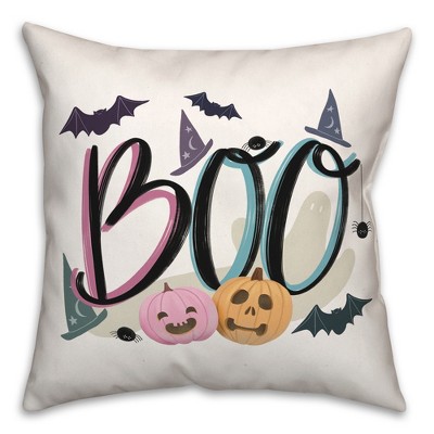 Boo Icons Halloween 18'' Square Polyester Throw Pillow