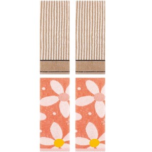 REGALWOVEN 4 Pcs Bathroom Pure Cotton Soft Absorbent Hand Towels 13 x 29 Inch - 1 of 4